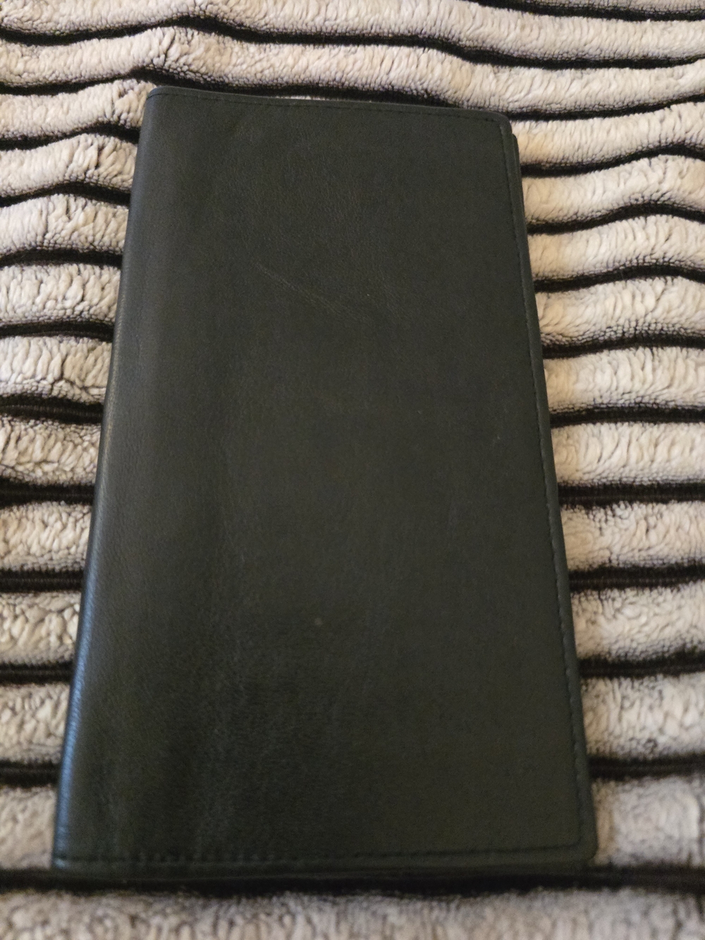 Black Genuine Leather Travel Wallet